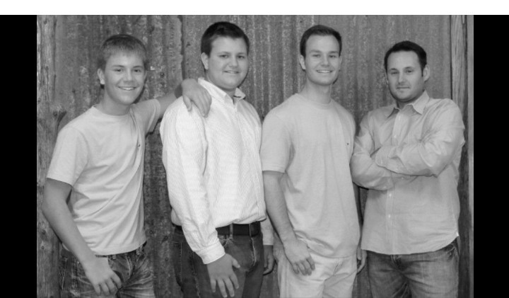 Chase Morris, second from left, with his brothers